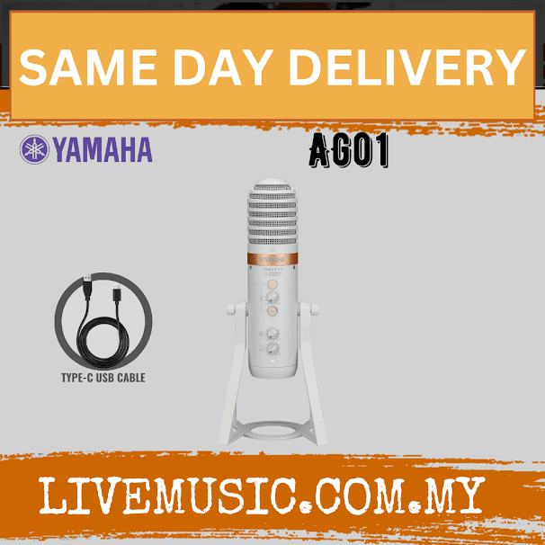 Yamaha AG01 Live Streaming USB Condenser Microphone - Black/White ( AG-01 )