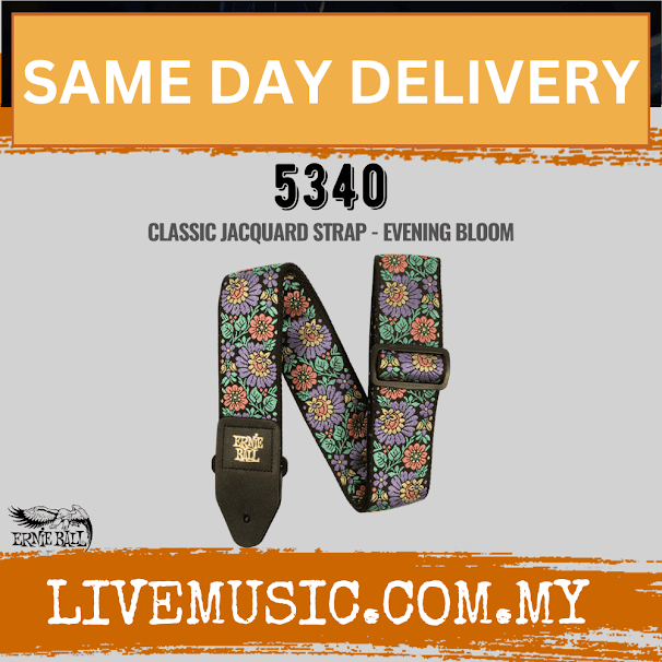 Ernie Ball 5340 Jacquard Guitar Strap, Evening Bloom