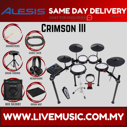 Alesis Crimson III Electronic Drum Kit With Mesh Heads ( Crimson 3 Crimson3 CrimsonIII )