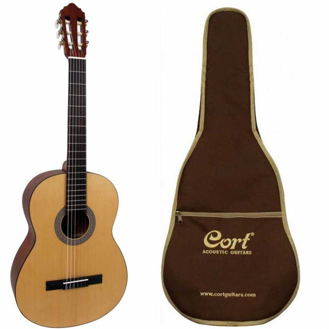 Cort AC100 Classical Guitar with Gig Bag - Open Pore (AC 100/AC-100)