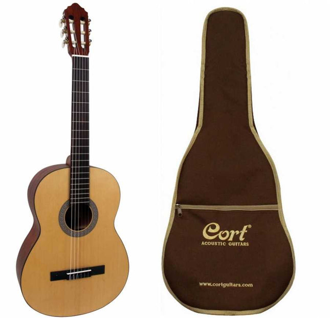 Cort AC100 Classical Guitar with Gig Bag - Open Pore (AC 100/AC-100)