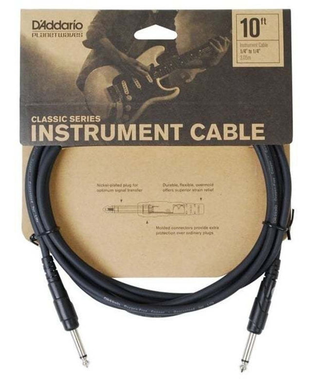 D'Addario Planet Waves PW-CGT-10 Classic Series Instrument Cable/Guitar Cable - 10ft (PWCGT10/DAddario)