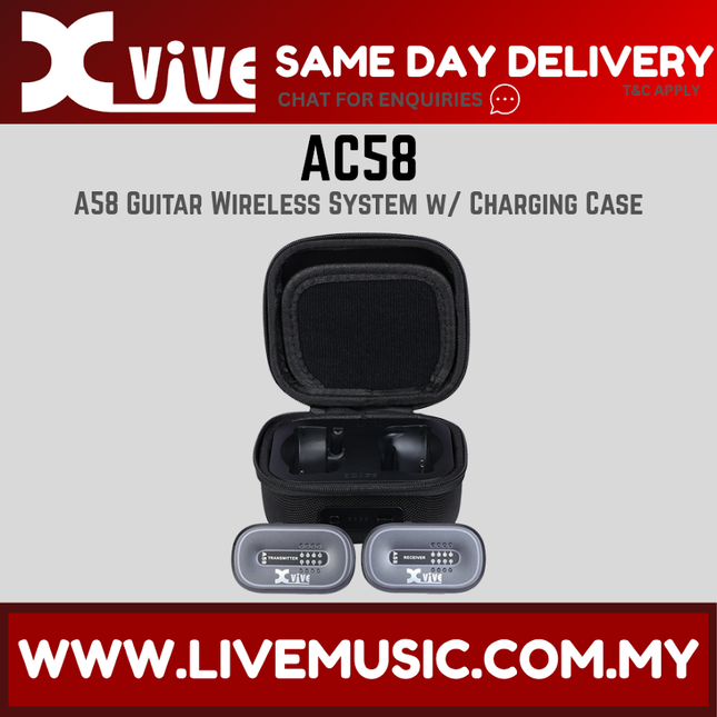 Xvive AC58 5.8GHz Guitar Wireless System with BCA58 Charging Case Bundle ( AC-58 AC 58 )