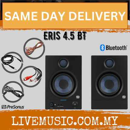 PreSonus Eris 4.5 BT Studio Monitor, Pair ( Eris 45 / 4.5BT ) Replace Eris E4.5 / E4.5BT