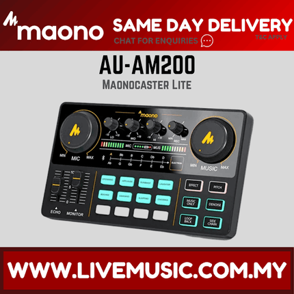 Maono MAONOCASTER Lite AU-AM200 Portable All-In-One Podcast Production Studio ( AU AM200 / AUAM200 )