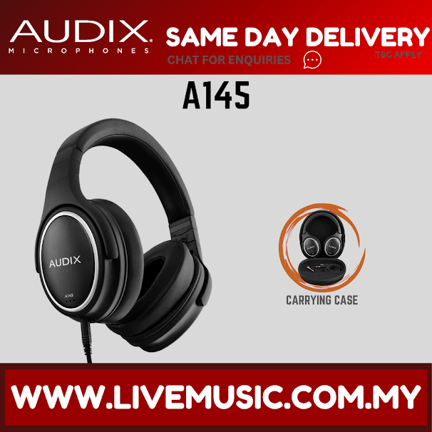Audix A145 Closed-Back, Over-Ear Studio Headphones with Extended Bass ( A-145 / A 145 )