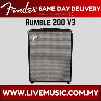 Fender Rumble 200 V3 200-watt 1x15 Bass Combo Amplifier - Black / Ivory