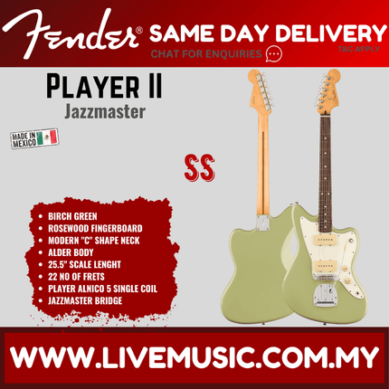 Fender Player II Jazzmaster Electric Guitar, RW FB