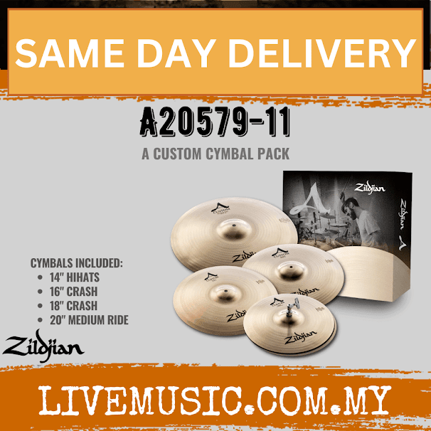Zildjian A Custom Box Set - 14 Hats 16" Crash 20" Med Ride 18" Crash Cymbal Set ( A20579-11 )