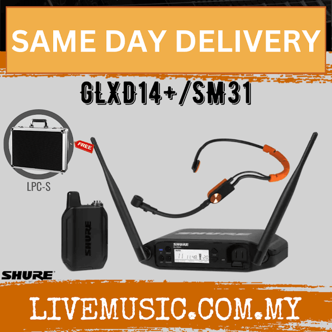 Shure GLXD14+/SM31 Digital Wireless Headset System with SM31FH Microphone ( GLXD14+ / SM31 )