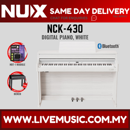 NUX NCK-430 88-Key Digital Piano Scaled Hammer-Action Weighted - White ( NCK430 / NCK 430 )