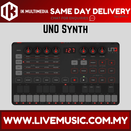 IK Multimedia Uno Synth -  Portable Monophonic Analog Synthesizer