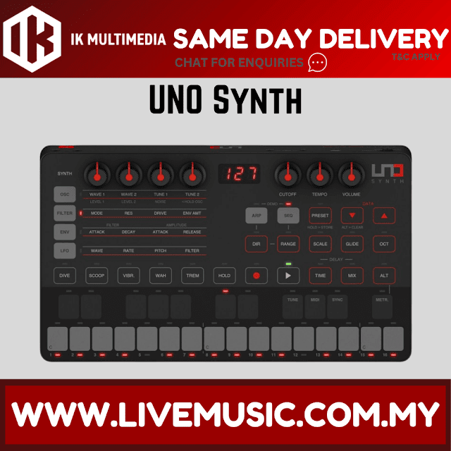 IK Multimedia Uno Synth -  Portable Monophonic Analog Synthesizer