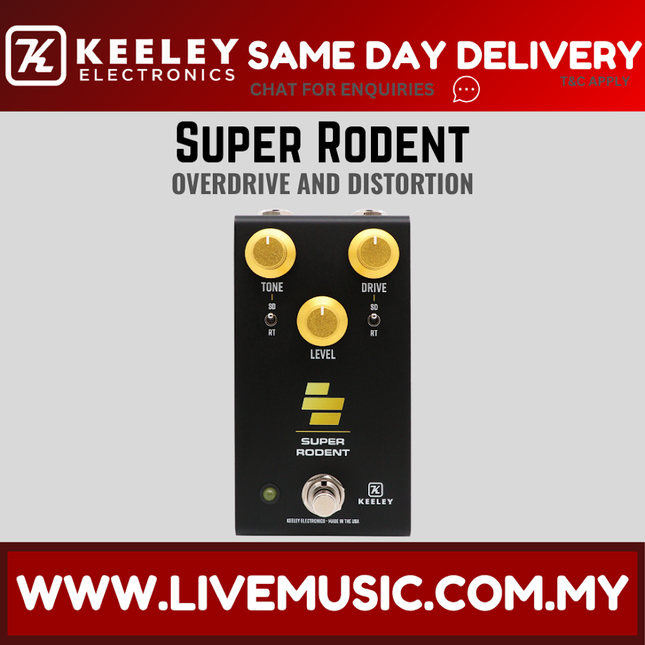 Keeley Super Rodent Overdrive and Distortion Guitar Pedal