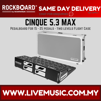 Rockboard by Warwick CINQUE 5.3 Max w/ Flight Case, 82.6 x 49.5 x 16 cm