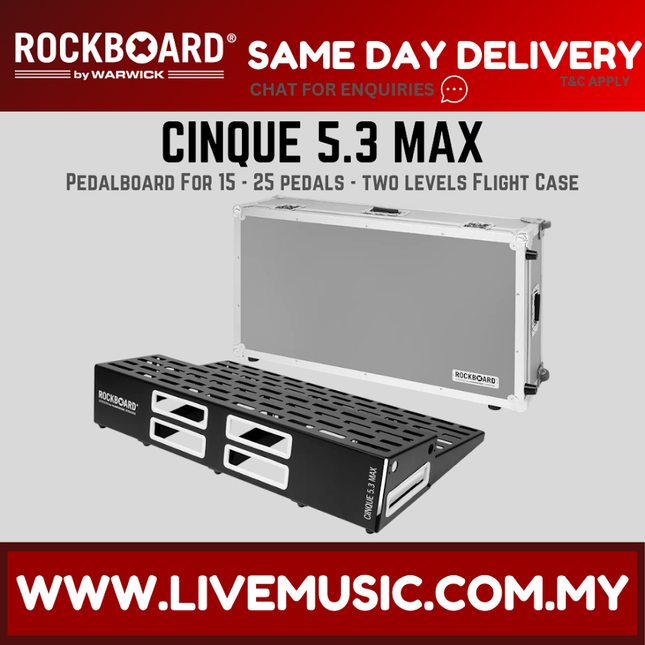 Rockboard by Warwick CINQUE 5.3 Max w/ Flight Case, 82.6 x 49.5 x 16 cm