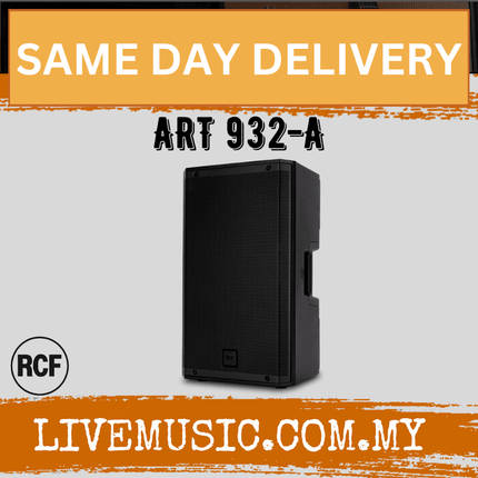 RCF ART 932-A Two-Way 12" 2100W Powered PA Speaker With Kadenza Speaker Stand And Cable ( ART932A / 932A / ART )