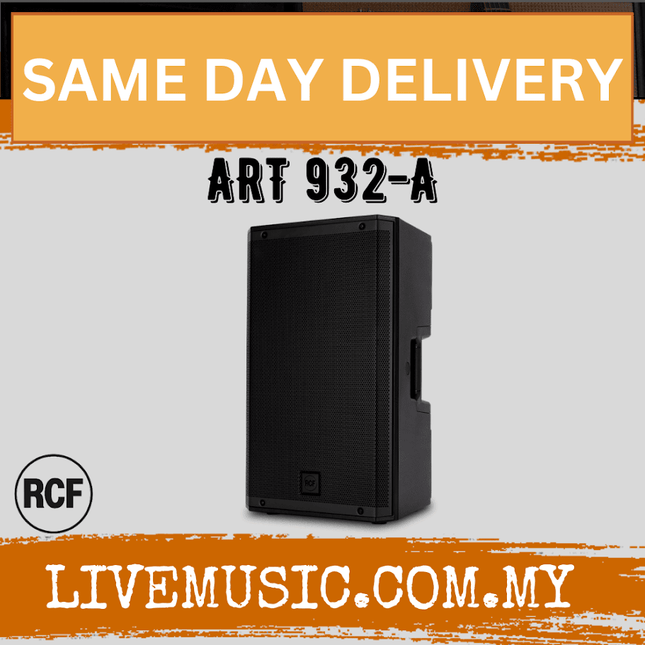RCF ART 932-A Two-Way 12" 2100W Powered PA Speaker With Kadenza Speaker Stand And Cable ( ART932A / 932A / ART )