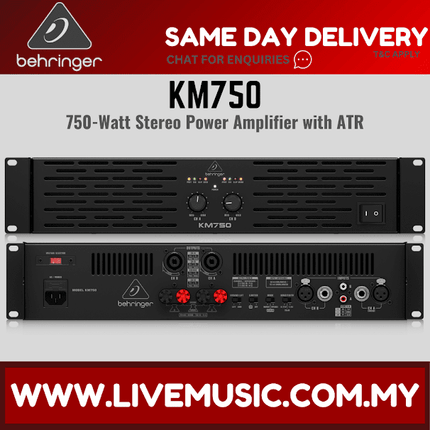 Behringer KM750 750-watt 2-channel Power Amplifier ( KM-750 / KM 750 )