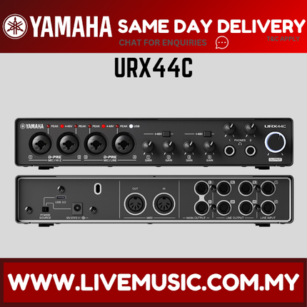 Yamaha URX44C USB-C Audio Interface ( URX-44C URX 44C ) Replace UR44C UR-44C