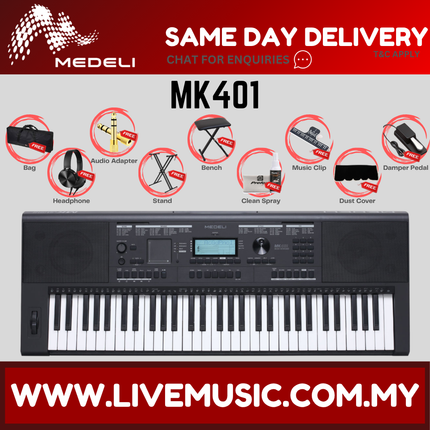Medeli MK401 61 Keys Keyboard ( MK-401 / MK 401 )