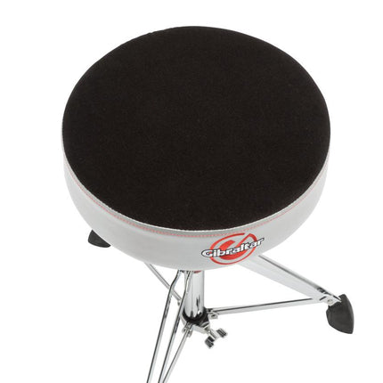 Gibraltar 9608RSG Pro Double Braced Round Throne, Satin Grey Silver Side (9608-RSG/9608 RSG)