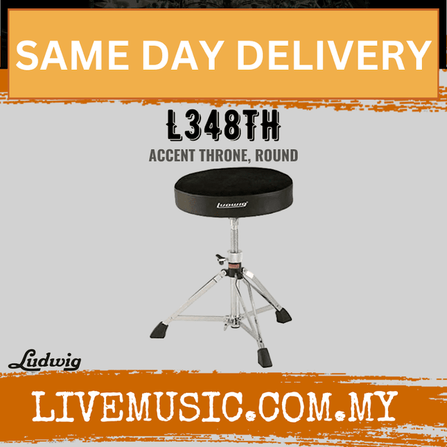 Ludwig L348TH Accent Drum Throne, Round