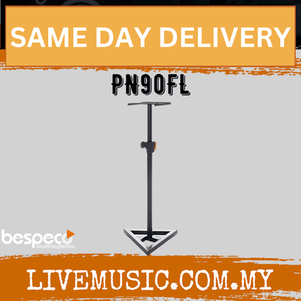 Bespeco PN90FL Speaker and Monitor Stand with Telescopic Height Adjustment ( PN 90 FL / FN-90-FL )