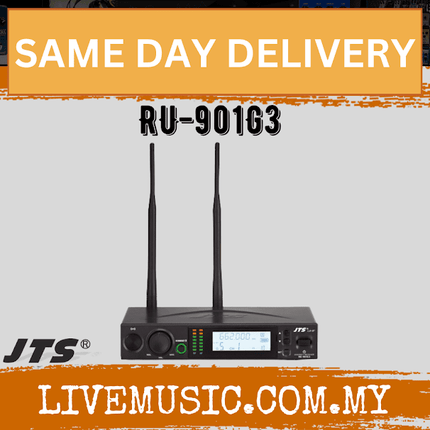 JTS RU-901G3 UHF PLL single channel true diversity receiver ( RU901G3 / RU 901G3 )