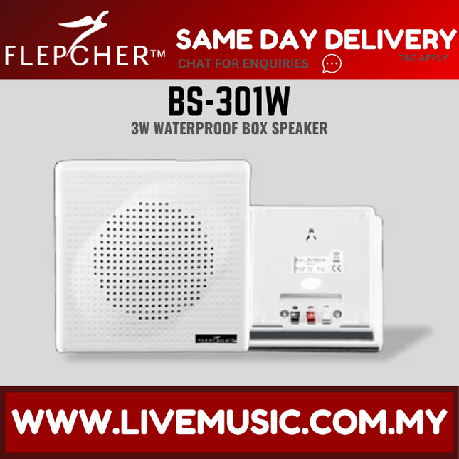 Flepcher BS-301W Waterproof Box Speaker ( BS301W / BS 301W )
