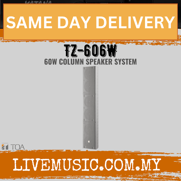 TOA Column Speaker TZ-606W 60W Column Speaker System - White ( TZ606W / TZ 606 )