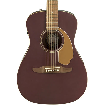 Fender California Malibu Player Small-Bodied Acoustic Guitar, Walnut FB, Burgundy Satin
