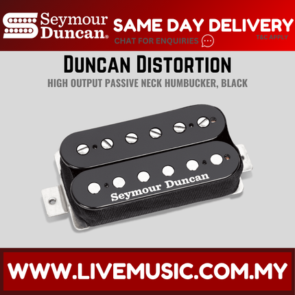 Seymour Duncan SH-6N Distortion Humbucker Neck Pickup, Black (SH6N)