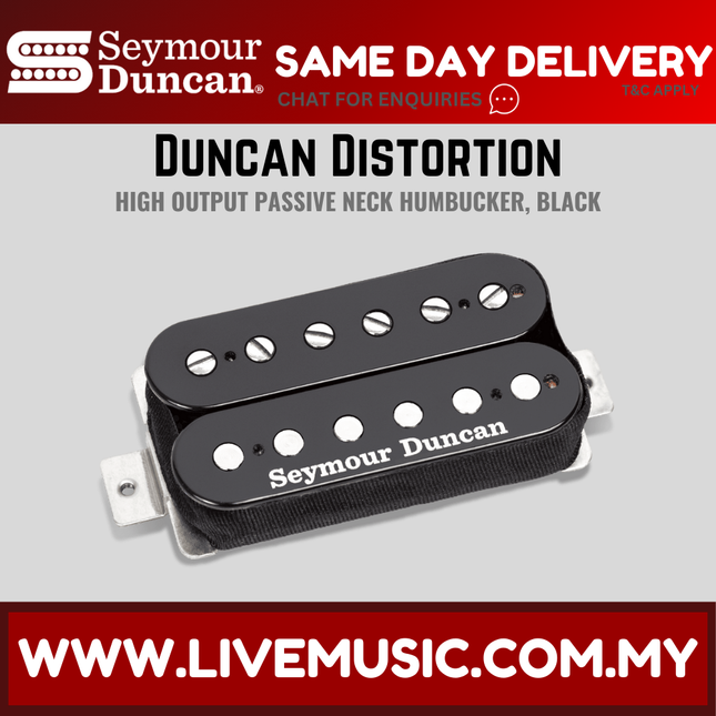 Seymour Duncan SH-6N Distortion Humbucker Neck Pickup, Black (SH6N)