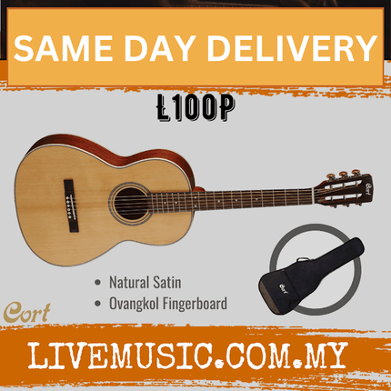 Cort L100P Parlour - Acoustic Guitar with Gig Bag - Natural Satin (L100 P/L100-P)