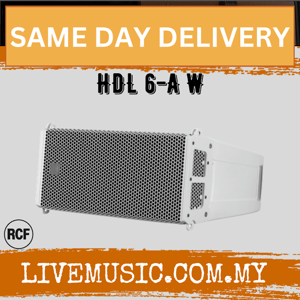 RCF HDL6-A 1400-watt 6-inch Compact Active Line Array Module - White ( HDL6A / HDL 6 A )