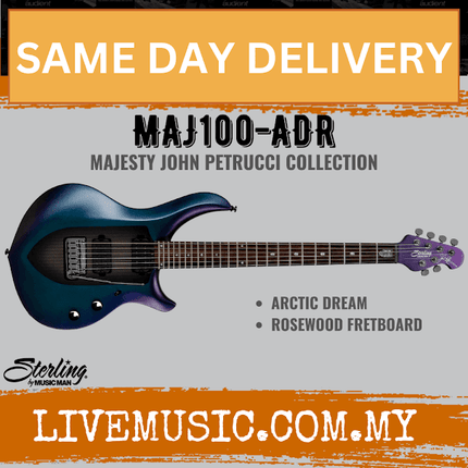 Sterling John Petrucci Majesty MAJ100 Electric Guitar, Rosewood Fretboard - Arctic Dream (MAJ 100/MAJ-100)