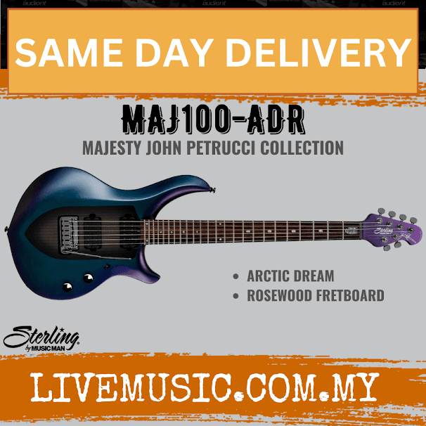 Sterling John Petrucci Majesty MAJ100 Electric Guitar, Rosewood Fretboard - Arctic Dream (MAJ 100/MAJ-100)