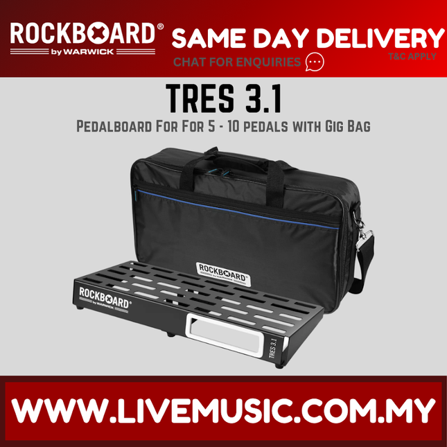 Rockboard by Warwick TRES 3.1 w/ Gig Bag, 51 x 23.6cm