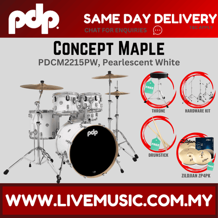 PDP by DW CM5 Concept Maple Shell Pack - 5-piece With ZP4PK Cymbals ( PDCM2215 )