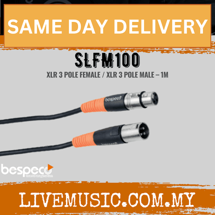Bespeco SLFM100 Silos Series Microphone Cables Cannon 1M ( SLFM-100 / SLFM 100 )