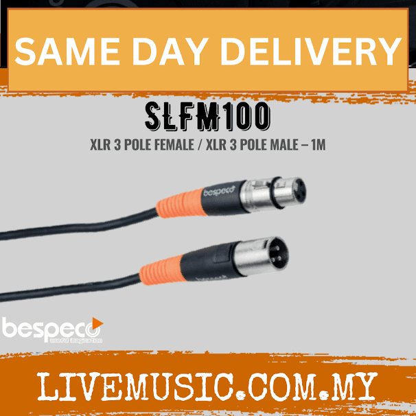 Bespeco SLFM100 Silos Series Microphone Cables Cannon 1M ( SLFM-100 / SLFM 100 )