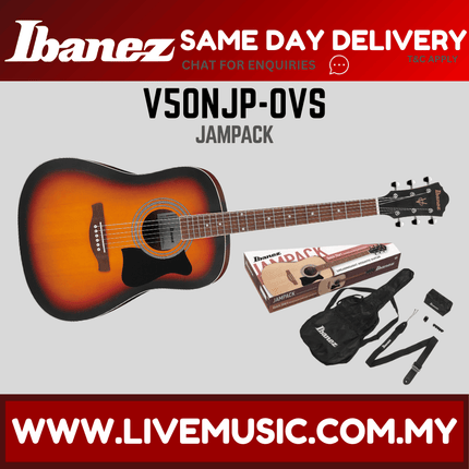 Ibanez V50NJP Acoustic Guitar Jampack - Vintage Sunburst ( V50N-JP / V50N JP )
