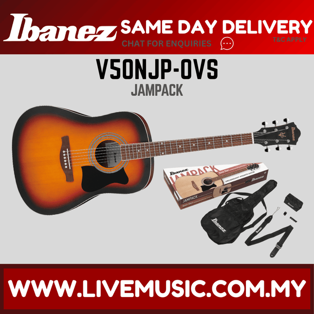 Ibanez V50NJP Acoustic Guitar Jampack - Vintage Sunburst ( V50N-JP / V50N JP )