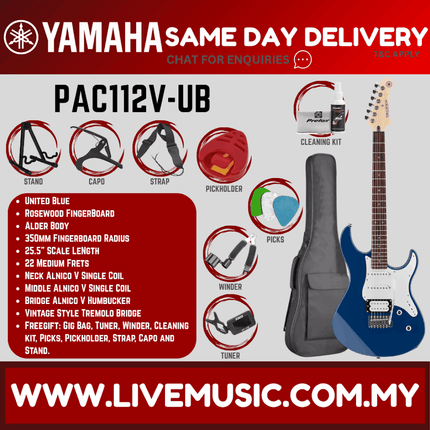 Yamaha PAC112V Pacifica Electric Guitar - United Blue ( PAC 112V / PAC-112V )