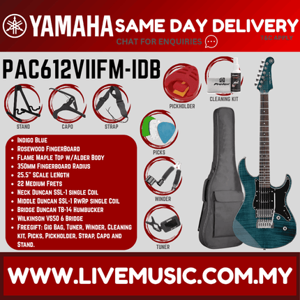 Yamaha PAC612VIIFM Pacifica Electric Guitar -Indigo Blue ( PAC 612VIIFM / PAC-612VIIFM )