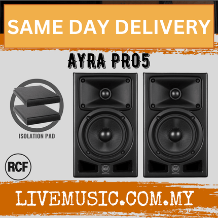 RCF AYRA PRO5 Active Two-Way Professional Monitor With Isolation Pad And Monitor Stand Speaker( AYRAPRO5 / PRO5 / AYRA )