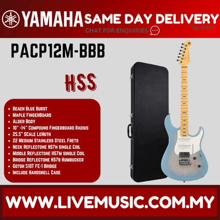 Yamaha PACP12M Pacifica Professional Electric Guitar -Beach Blue Burst ( PACP 12M / PACP-12M )