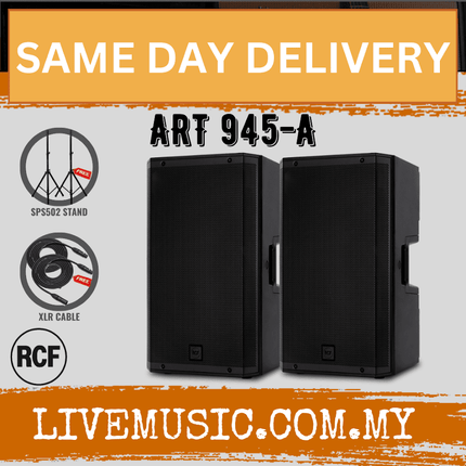 RCF ART 945-A Two-Way 15" 2100W Powered PA Speaker With Speaker Stand And Cable ( ART945A / 945A / ART )