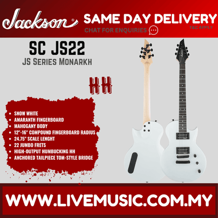 Jackson JS22 SC - JS Series Monarkh Electric Guitar - Snow White (JS22 / JS 22)